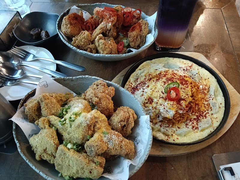 K Fry Urban Korean Holiday Villa food or atmosphere