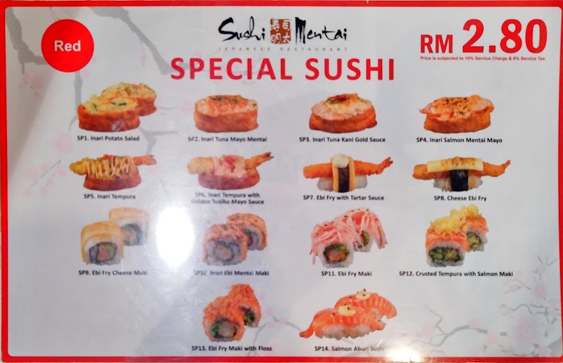 Sushi Mentai food or atmosphere