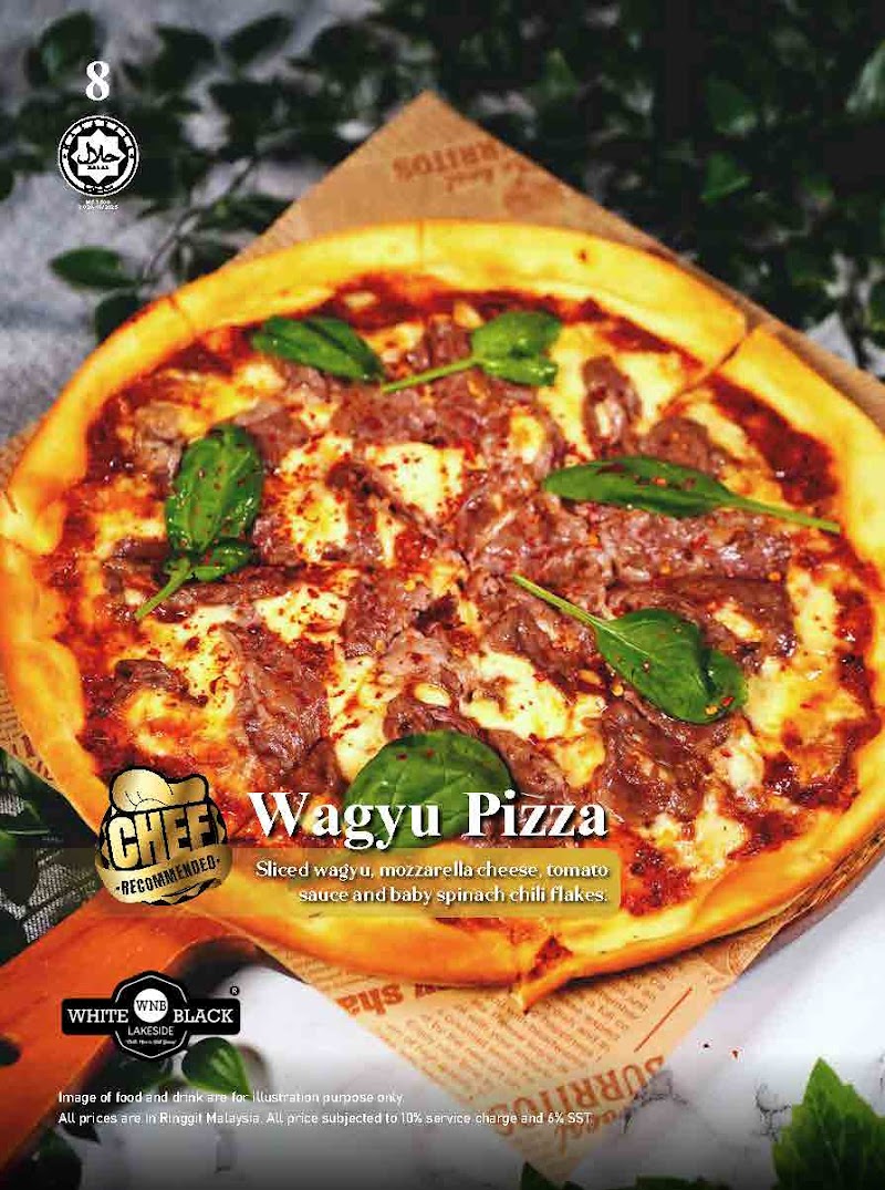 White & Black Lakeside interior or food